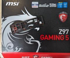 MSI Z97 GAMING 5 motherboard set + I7 4790K processor